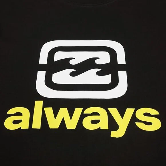 Always Black Fashion Logo Short Sleeve T Shirt